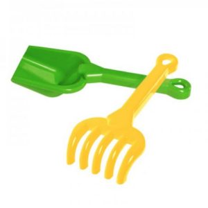 Набір "Лопатка та граблі" (зелений)