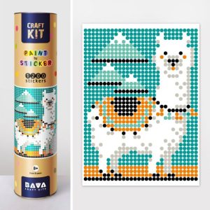 Картина за номерами з наклейками "Лама"