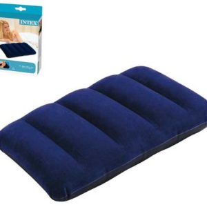 Подушка надувна, синя, велюр, 48х32 см
