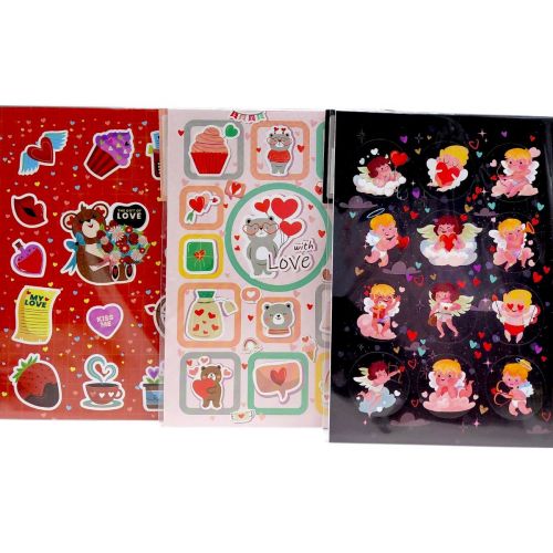 Видання для дозвілля Набір наліпок "Love" В6, 2 арк (мікс)