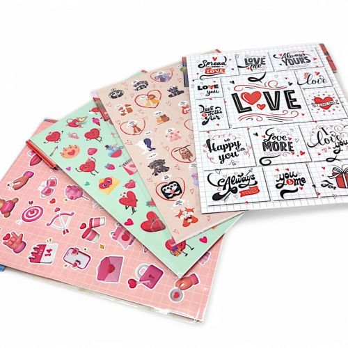 Видання для дозвілля Набір наліпок "Love" А5, 2 арк (мікс видів)