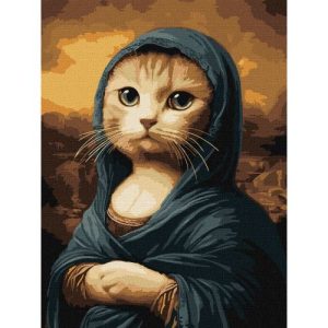 Картина по номерах "Таємнича кішка" 30х40 см