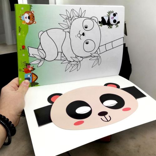 Розмальовка з маскою "Веселі тваринки" (16 сторінок)