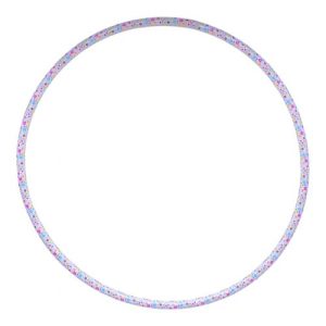 Обруч №1 68 см "Кольорові квіточки" (білий)