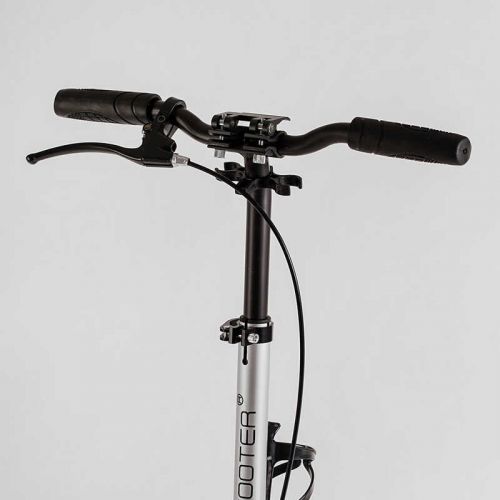 Самокат алюмінієвий "Best Scooter Factor" (ручне дискове гальмо, діаметр PU коліс - 200мм, 2 амортизатори, підсклянник)