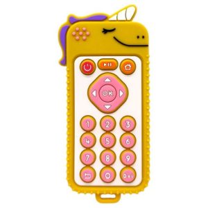 Силіконовий прорізувач пульт Єдиноріг (ЖОВТИЙ)