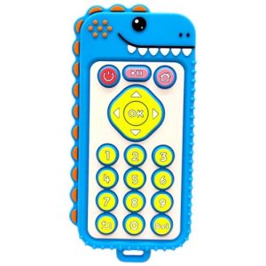 Силіконовий прорізувач пульт Динозавр (СИНІЙ)