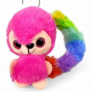 Мяка іграшка-брелок "Лемури" 20 см (МАЛИНОВИЙ)