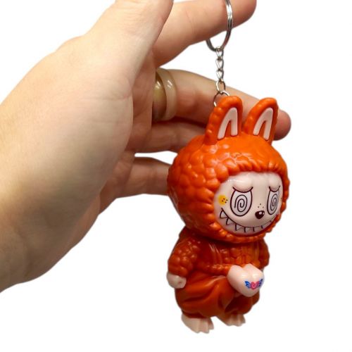 Іграшка-брелок "Лабубу/LABUBU", змінює обличчя (РОЖЕВИЙ)