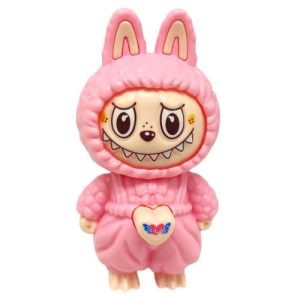 Іграшка-брелок "Лабубу/LABUBU", змінює обличчя (РОЖЕВИЙ)