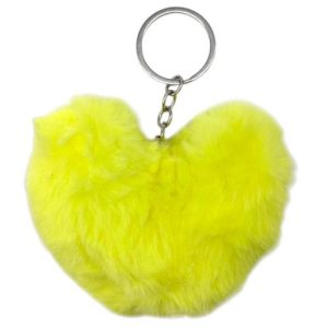 Брелок Сердце меховое (ЖОВТЕ)