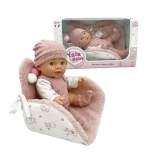 Пупс гумовий, висота 30 см, пелюшка трансформується у зручне крісло, знімний одяг, в коробці