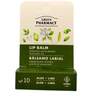 Бальзам для губ "Green Pharmacy" 3,6г інтенсивне зволоження алое та лайм