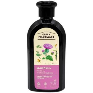 Шампунь "Green Pharmacy, репʼях та протеїни пшениці" проти випадіння волосся (350 мл)