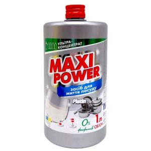 Засіб для миття посуду "MAXI POWER" 1л, Платинум, запаска