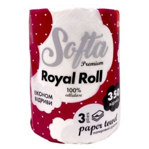 Рушник паперовий "Softa Chisto" 1рулон 3-шарового паперу