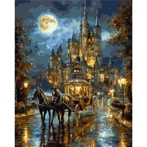Картина за номерами з фарбами металік "Шлях до чарівного палацу" 40х50 см
