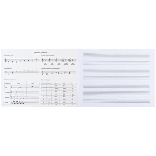 Зошит для нот А5, 20 л, Music
