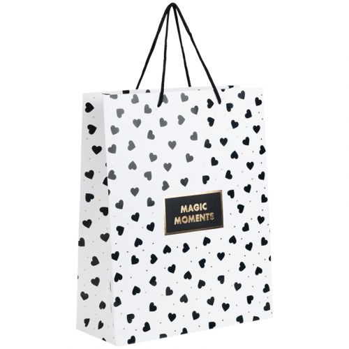 Пакет паперовий подарунковий, 26х32см, Black&White