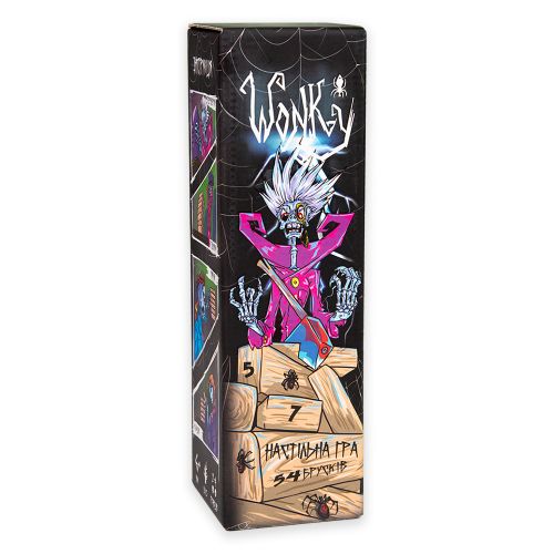 Розважальна гра "Wonky. Дженга" деревʼяна, українською мовою
