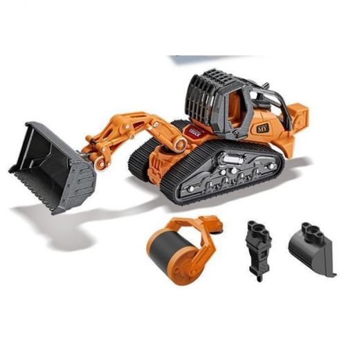 Металевий трактор з набором ковшів (7х12х17см)