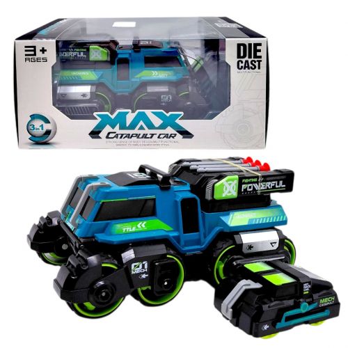 Інерційна металева машинка 3 в 1 з катапультою