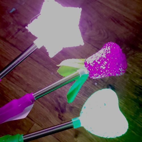 Паличка світяшка, святкова (мікс видів: сердечко, квітка, зірочка) ФІОЛЕТОВА