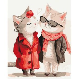 Картина за номерами "Котяче побачення" 40х50 см