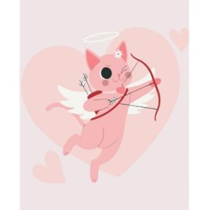 Картина за номерами "Хвостатий Купідон" 40х50 см