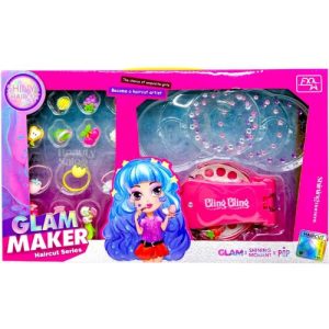 Набір прикрас (інструмент для зачісок, стрази, блискітки, резинки для волосся, прикраси) в коробці