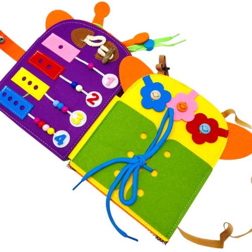 Логічна папка (фетр, годинник, застібки, рахівничка, шнурівка, ремінець)