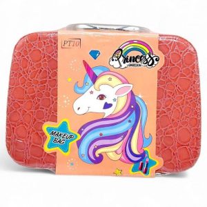 Набір аксесуарів у валізі: парфуми+годинник "Принцеса Єдиноріг" (ПОМАРАНЧЕВИЙ)