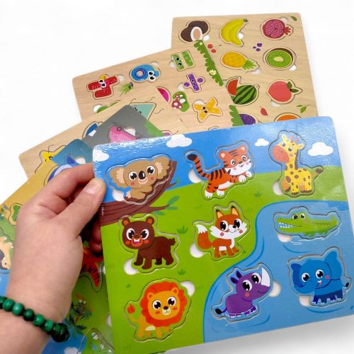 Вкладиші деревʼяні, 22,5х18 см (ДИНОЗАВРИ)