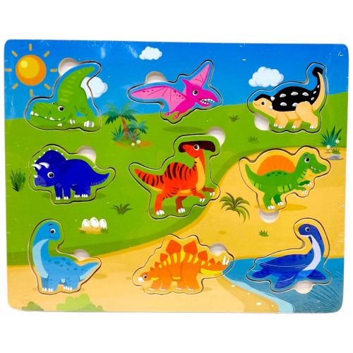 Вкладиші деревʼяні, 22,5х18 см (ДИНОЗАВРИ)