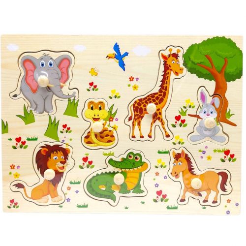 Вкладиші деревʼяні з ручками, 30х22.5 см (ТВАРИНИ, вид3)