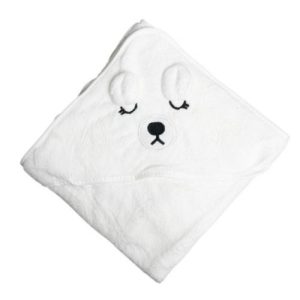 Дитячий рушник з капюшоном, розмір 80*80 см (БІЛИЙ)
