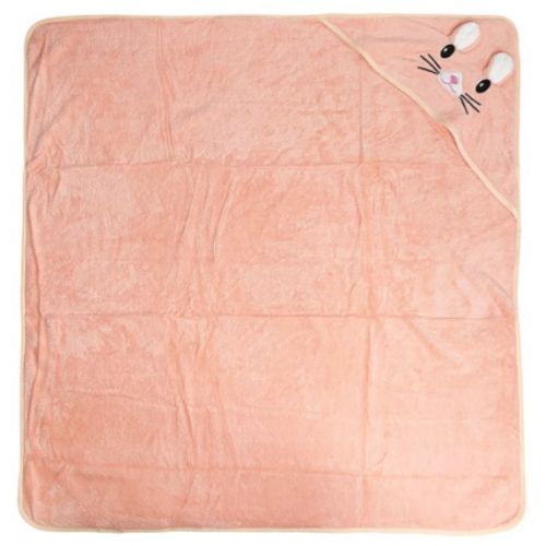 Дитячий рушник з капюшоном, розмір 80*80 см (ПЕРСИКОВИЙ)