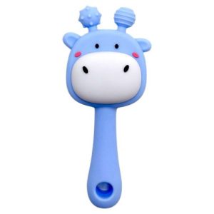 Силіконовий прорізувач-брязкальце Жираф (СИНІЙ)