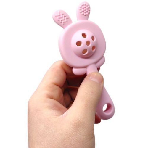 Силіконовий прорізувач-брязкальце Зайка (МʼЯТНИЙ)