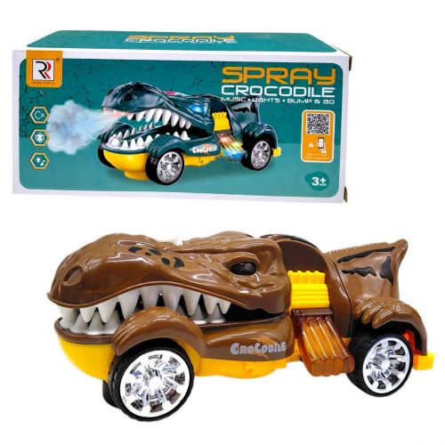 Машина "Крокодил" з димом, світлом і музикою, в коробці ZR192-3 р.22*8,8*10,4см