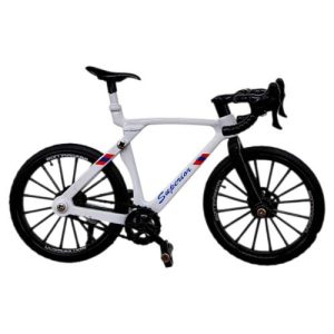 Велосипед металевий в коробці р.13x5,4x9,4см (БІЛИЙ)