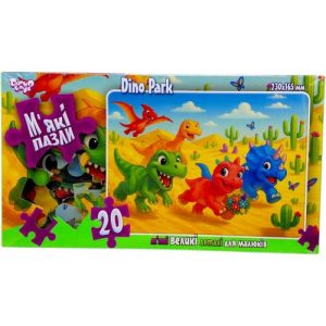 МʼЯКІ ПАЗЛИ 20 ЕЛЕМЕНТІВ (ДИНО-ПЕРЕГОНИ)