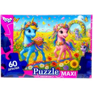 МАКСІ ПАЗЛИ на 60 ЕЛЕМЕНТІВ (Єдинороги в полі)