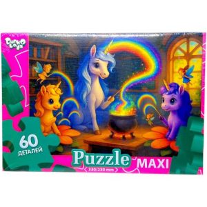 МАКСІ ПАЗЛИ на 60 ЕЛЕМЕНТІВ (Магія Єдинорогів)