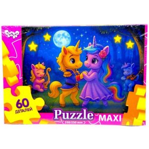 МАКСІ ПАЗЛИ на 60 ЕЛЕМЕНТІВ (Побачення єдинорогів)