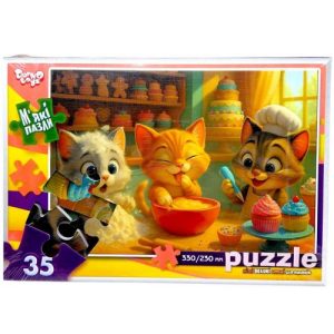 МʼЯКІ ПАЗЛИ 35 ЕЛЕМЕНТІВ (КОТИ КОНДИТЕРИ)