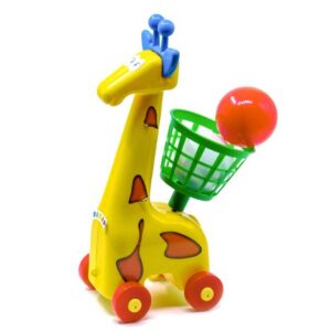 Мячеброс на колесах "Жираф" (жовтий)