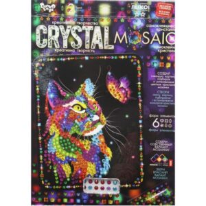 Набір для креативної творчості "CRYSTAL MOSAIC", "Киця з метеликом"