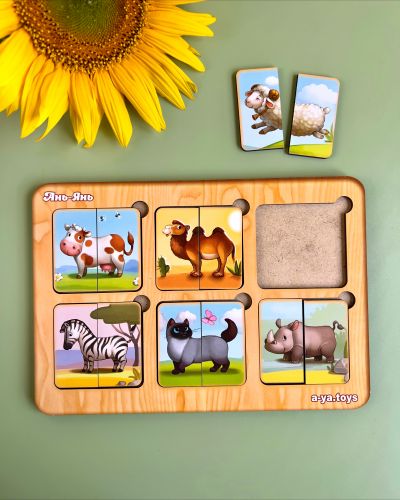 Сортер-пазл "Дивовижні тваринки" (mini)