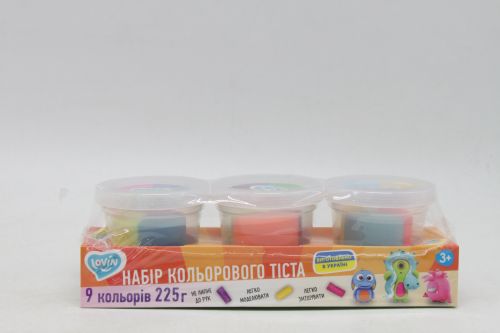 Набір кольорового тіста, 9 кольорів